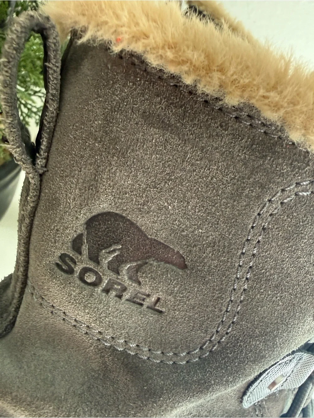 Sorel gray suede